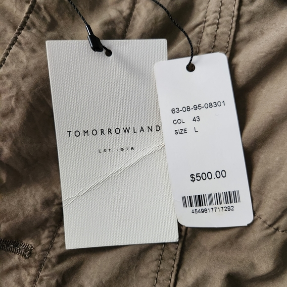 *NWT Tomorrowland Olive Army Green Men's Size Large - Picture 4 of 10